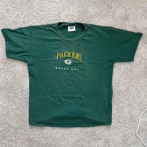 Pro Player Packers Teal and Yellow Tee